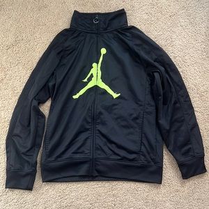 Black and lime green Jordan sweatshirt L boys